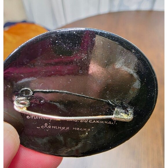 Vintage Royal Blue Bird Brooch Handmade from Russia - Picture 5 of 6